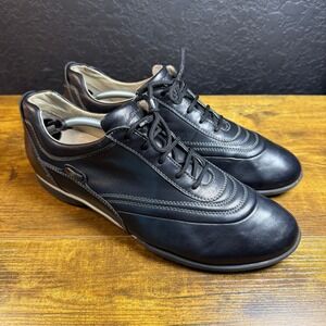 Stonefly Shock Air System Black Leather Comfort Casual Sneaker Shoes 11 US 45 EU